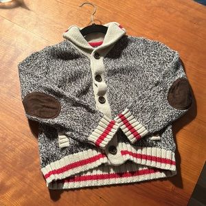 Unisex Roots Cardigan shawl color sock monkey colors adorable!!!!